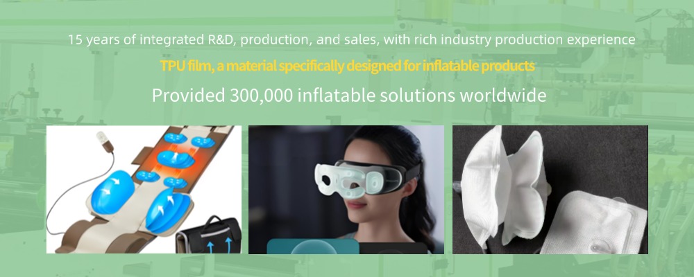 Application of matte frosted TPU film in massage airbag systems, improving comfort and vibration absorption.