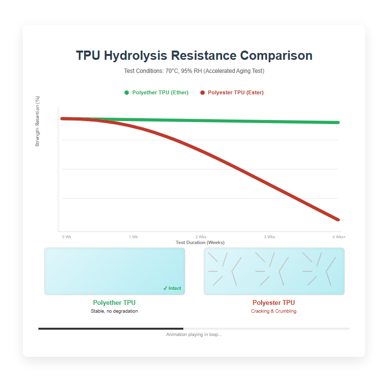 Hydrolysis test result comparison